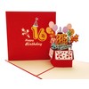 iGifts And Cards Happy 16th Birthday Party Box 3D Pop