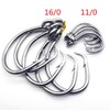 11/0-16/0 Big Game White Forged Offset Circle Hooks Shark &