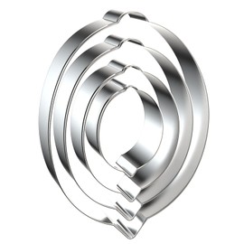 Lemon Cookie Cutter Set Large - 5 Inch, 4 Inch, 3 Inch, 2 Inch - Fruit Cookie Cutters Shapes Molds - Stainless Steel