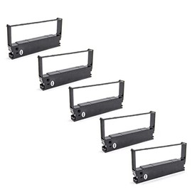 vhbw 5x Farbband Schriftband Ersatz für Epson ERC-32B, ERC-32, C43S015371 für Nadeldrucker, Bondrucker - Schwarz