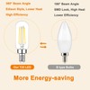 Vinaco 3.39 Inch E12 Edison Bulb Dimmable 4W, Equal 40W,