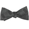 tiemart Men's Self-Tie Bow Tie (Black Michael Glen Plaid)