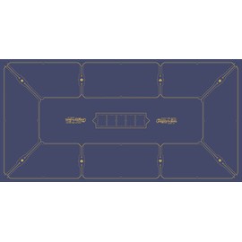 Glaspey & Sons Texas Hold'em Poker Mat 70 x 35 inch | Portable Poker Table top with Smooth high-end Surface and Stitching. (Blue - Suits)