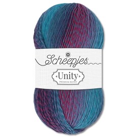 Frida's Wollhaus Scheepjes 100 g Unity (Our Tribe) Superwash Merino Wool Polyamide Knitting 37 Colours (976 | Boy and Bunting)