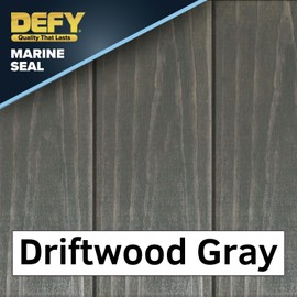 DEFY Marine Sealer - Semi-Transparent Waterproof Wood Stain, Marine Wood Sealer, Driftwood Gray - 1 Gallon