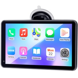Carplay for Apple Portable Car Screen: Easy Setup 7 Inch Android Auto - Wireless Car Play Touchscreen with GPS Navigation,Bluetooth, FM,Mirror Link,Siri