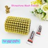 Yhsheen Gold Rhinestone Ribbon,1/2 Yard Rhinestone Mesh Fabric with B7000