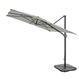 Garden Winds Custom Fit Replacement Canopy Top Cover Compatible with The Allen and Roth AG5C-24S-LS, 5997553 8' Patio Umbrella - Upgraded Performance RipLock 350 Fabric - Slate Gray