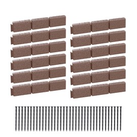 AGTEK Garden Edging 16FT Landscape Edging Kit 2.75 Inch Height Faux Stone Garden Border No Dig Lawn Border for Yard Flower Bed with 26 Stakes, Sand