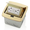 Leviton PFGF2-BR Pop-Up Floor Box with 20 Amp, Tamper-Resistant Self-Test