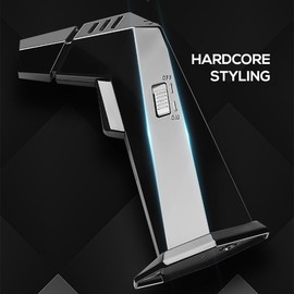 Blow Torch Refillable Buatne Torch Lighter Windproof Blue Flame Lighters with Safety Lock for Kitchen BBQ Firepit Charcoal Candle Welding (Butane Not Included)