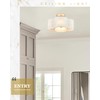 Audickic Gold Semi Flush Mount Ceiling Lights, 14" 4-Light Ceiling