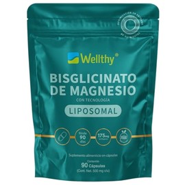 Wellthy Bisglicinato Magnesio Liposomal Cápsulas Entrega Optimizada Mas Alta Biodisponibilidad 175mg Bottle Free