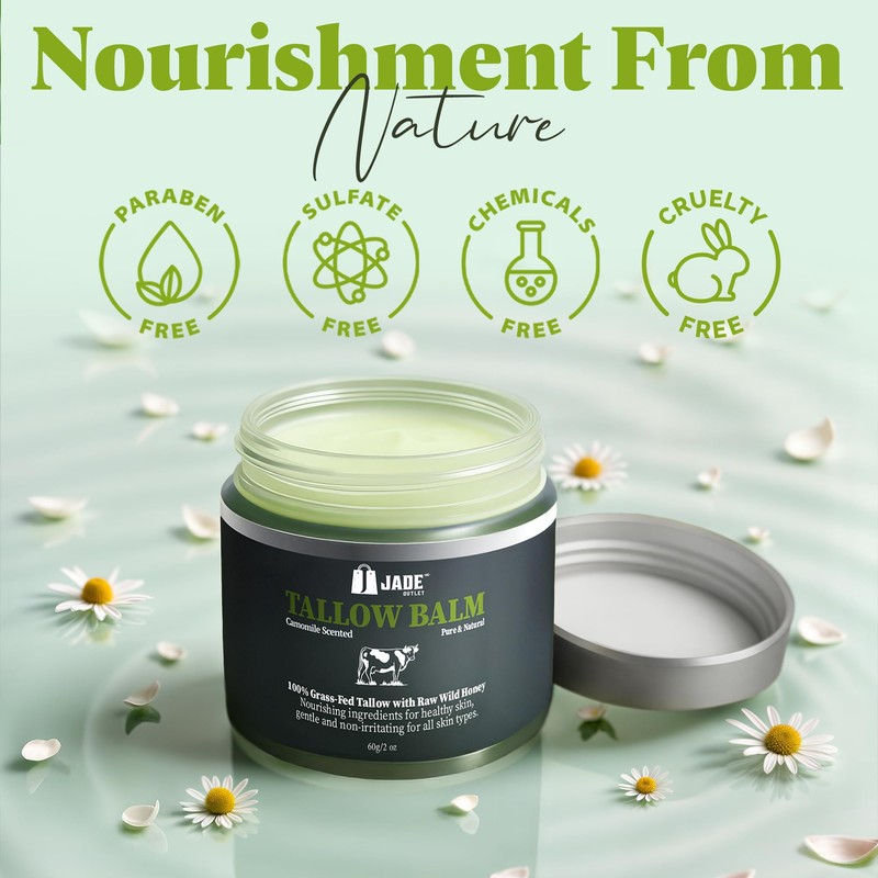 Jade Outlet Inc Chamomile Tallow Balm | Nourishing Moisturizer for