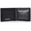 GORBE 1074 Italian Leather Smart Bifold Wallet, Black