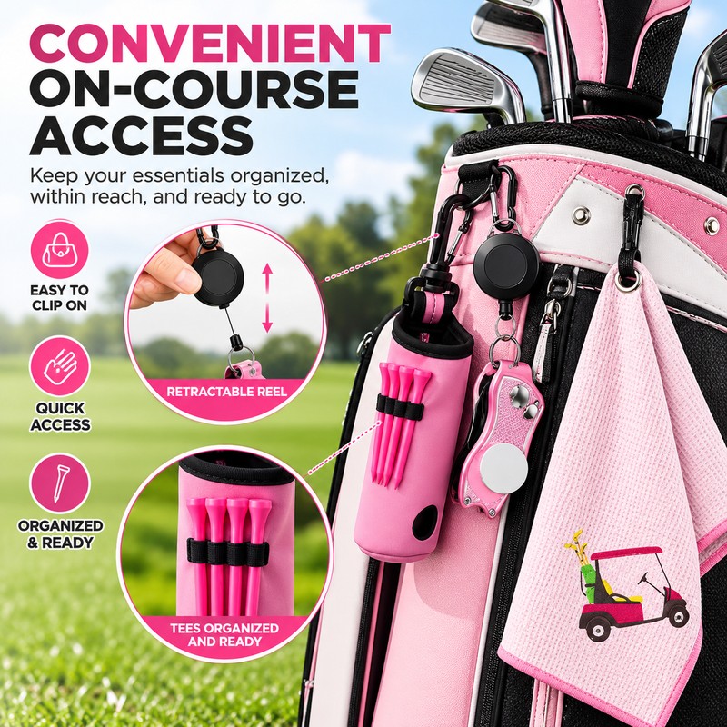10-Piece Golf Accessories Kit for On-Course Organization – Golf Ball