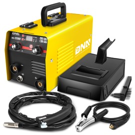 DNA MOTORING 120A/110V MIG Welder, Stick 3 in 1 Lift TIG Portable Welding Machine, IGBT Inverter Flux Core Welder with LED Digital Display, Yellow, TOOLS-00379