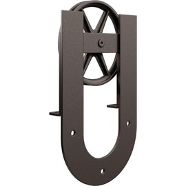 Goldberg Brothers Inc. GB60015R2WBZ Premium Wagon Wheel Horseshoe Roller Hanger w/Bolts for Barn Door Hardware & Accessories, 2 1/4" Doors, Bronze Texture, Bronze Texture