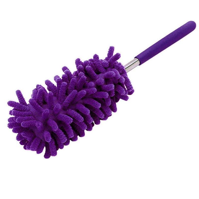 T&F Telescopic Duster, Extendable Telescopic Handle, Wedge Duster, Microfibre, Scratch-Free