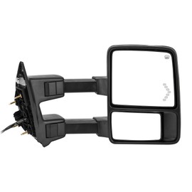YITAMOTOR Towing Mirror Compatible with 2008-2016 Ford F250 F350 F450 F550 Super Duty, Right Passenger Side Mirror Extendable Tow Mirror Power Heated LED Arrow Signal Light Smoke