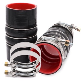 2PCS Silicone Hump Hose Charge Air Cooler,4-ply Aramid Reinforced Silicone CAC Coupler Hose 3" X 6" with Clamps Set