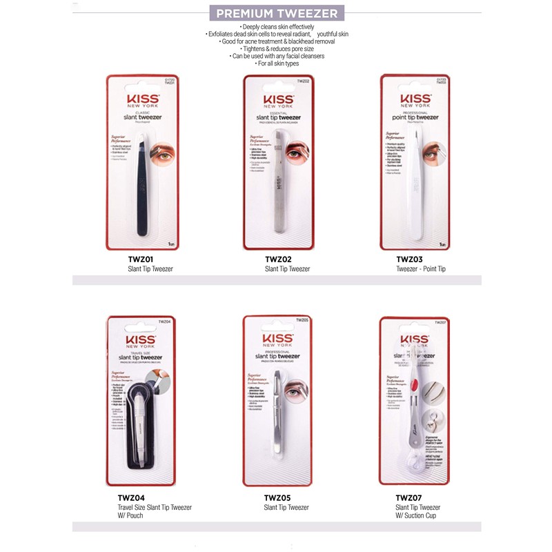 Kiss New York Tweezer Premium Precision Slant Tip TWZ01