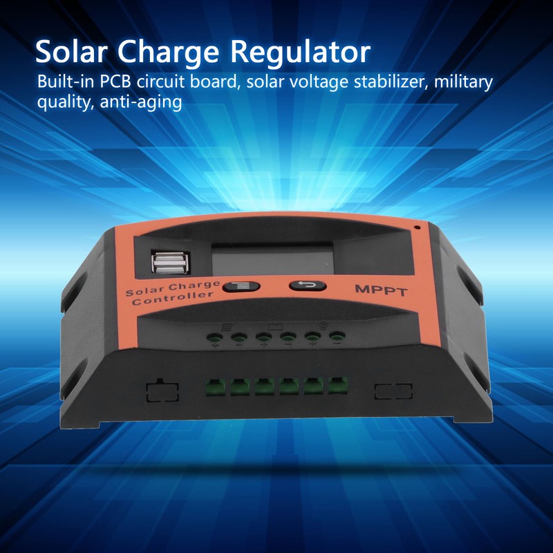 Solar Charge Controller Panel Battery Photovoltaic MPPT Regulator with Dual