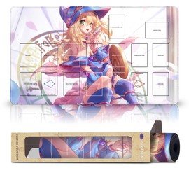 Wizcraft Gaming DM Girl 16 (Stitched) - TCG Playmat – Master Rule Duel Field Zones, Large 1-Player Japanese Anime Card Game Mat