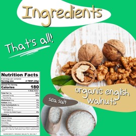 Crazy Go Nuts Organic Walnut Butter with Sea Salt - Walnut Spread, Keto, Vegan, Low Carb, Gluten Free, Non-GMO, Raw Organic Nut Butter - 9 Oz