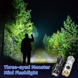 KDQUEERY 2 Pcs Mini Flashlight Rechargeable, Pocket Flashlight Super Bright 5 Modes, Pocket Flashlight with Clip Powerful Mini Flashlight Portable Small LED Flashlight for Camping Outdoor