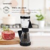 KAMENSTEIN One-Handed 2-in-a-1 Dual Salt and Pepper Grinder-Adjustable and Refillable,