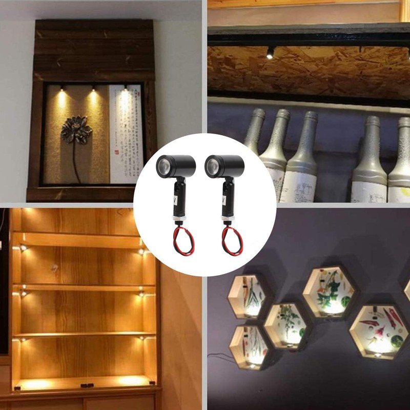 2pcs Mini LED Spotlight Indoor Picture Lights Art Accent Lights