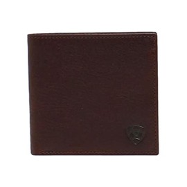 ARIAT Men's Shield Logo Bifold Wallet, Dark Copper, Bifold Wallet