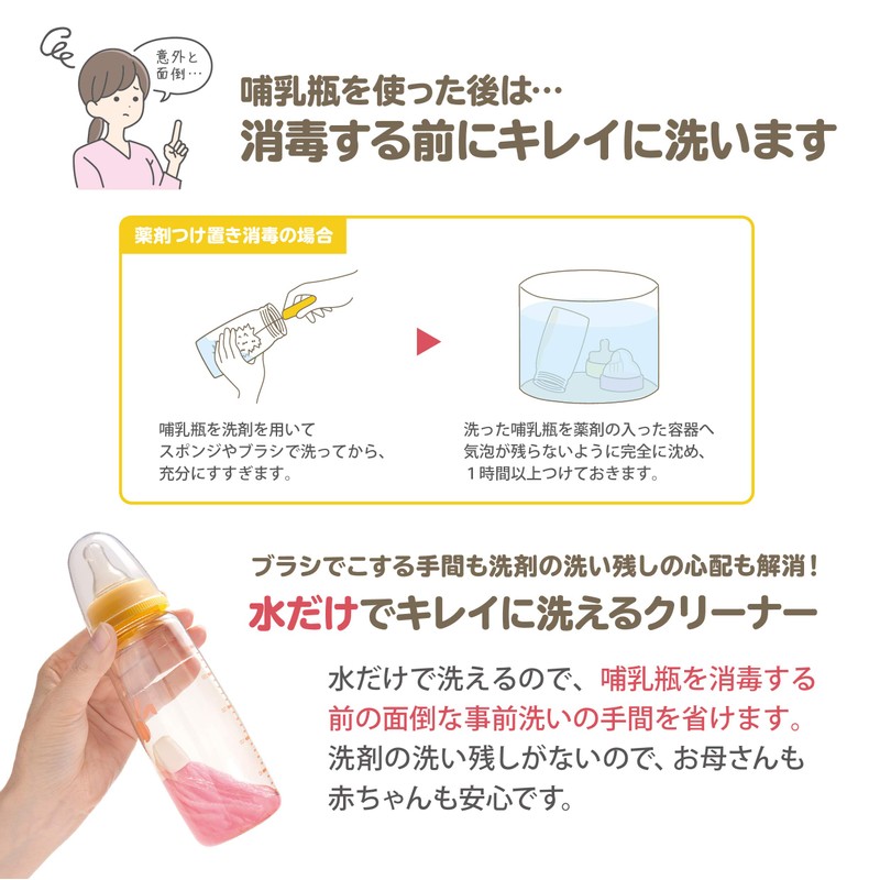 Sanko Surprise Full Full Milk Bottle Wash, Pink