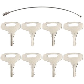 8PCS Ignition Keys 55240 66711-55140 Compatible with Kubota B Series Tractors B20 B5100–B9200, F2000, GL Series – Also Fits Gehl, Finn, Thomas, Skid Steers & Generators
