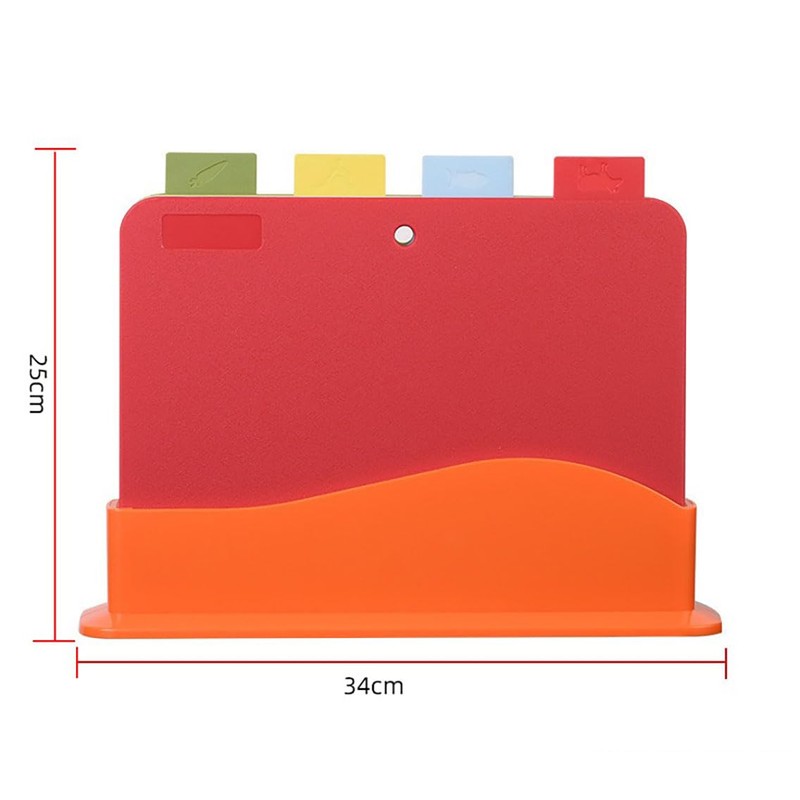 Chopping Board Set - Colour Coded Plastic Cutting Boards with