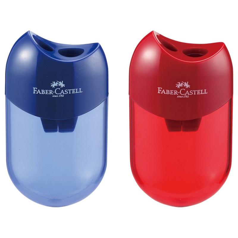 Faber Castell TFC-183597-1 Pencil Sharpener (Round), Red