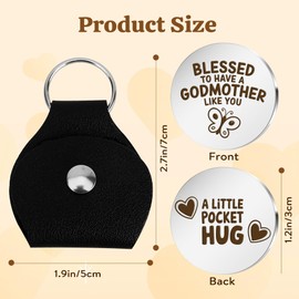 Godmother Gifts,Godmother Presents,Godparent Gifts,Will You Be My Godmother Gifts,Best Godmother Gifts,Fairy Godmother Gifts,Pocket Hug,Gift for Godmother,Christening Gifts,Godmother Christmas Gifts