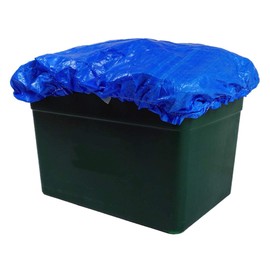 BOXHAT - BLUE or GREEN - (1-3 Pack) Recycling Box Cover - Laminated WATERPROOF Kerbside Recycling Lid - Elastic Sealed & Tie (2 Pack, Blue)