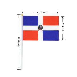 Dominica Flag Dominican Hand Held Small Mini Stick Flags Decorations International Country World Flags For Party Olympics Festival Parades Parties Decor (20 pack) (Dominica)