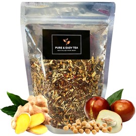 Pure And Easy Tea, Digestive Tea, Supports Healthy Digestion & Stomach Relief, 30+ Cups, Calming,100% Natural Herbal Infusion, Caffeine-Free, Dine & Unwind, 100g/3.5oz