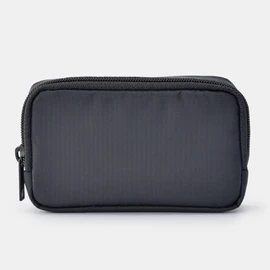 Muji 83525453 Nylon Compact Pouch, Black, Approx. 5.5 x 1.4 x 3.5 inches (9 cm)