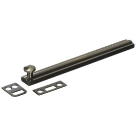 idh by St. Simons 11046-005 Professional Grade Quality Genuine Solid Brass Surface Bolt with 1-Inch Throw, 6-Inch, Antique Brass