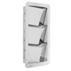 Pair Marine Air Vent Cover 3 Slots 210x110mm Rectangle Louver