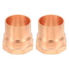 PATIKIL 1-1/2" Female Adapter Fitting with C X F Connections, Copper Pipe Fittings with Sweat Solder X FNPT Connection Threaded Tubing Connector for Residential, Commercial