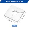 sourcing map 2Pcs ABS Plastics Square Shaped Escutcheon Plate, Wall