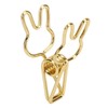 100pcs Binder Clips Cute Cartoon Rabbit Shape Metal Hollowed Long