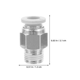 Cabilock 10Pcs 6Mm Push-in Connector Quick Connect Air Fittings for 3D Printers 1/8 Inch Npt Pneumatic Hose Adapters