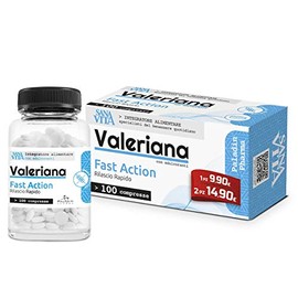Sanavita Valeriana, Integratore alimentare con concentrato di Valeriana pura Made in Italy. Favorisce il rilassamento. Trattamento efficace 100 Compresse