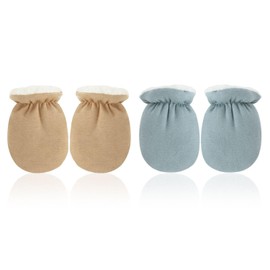 2 Pairs Baby Gloves, Soft Baby Gloves, Warm Baby Gloves, Baby Fleece Gloves, Baby Mittens